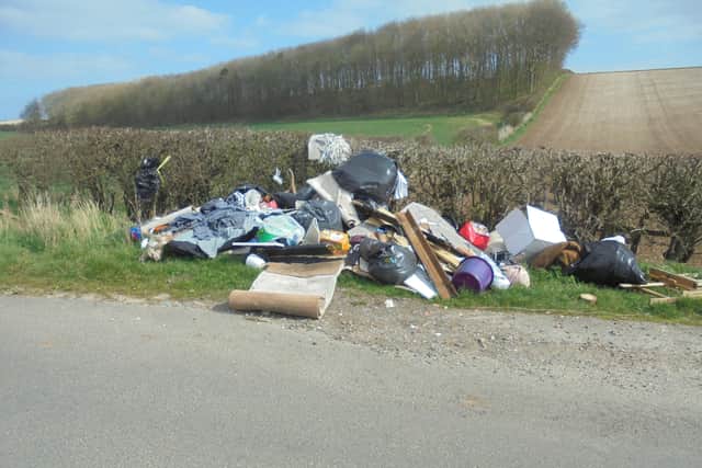 Paul Settle, of Pinfold Lane, was ordered to pay a fine, court costs and a victim surcharge totalling £1,246 over the fly-tipping at Grindale.