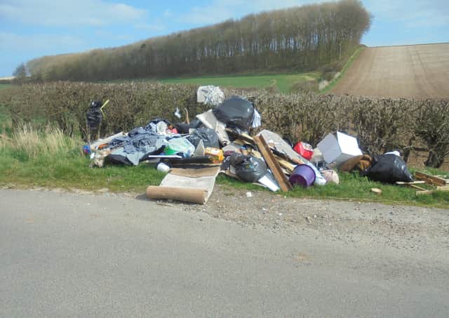 Paul Settle, of Pinfold Lane, was ordered to pay a fine, court costs and a victim surcharge totalling £1,246 over the fly-tipping at Grindale.