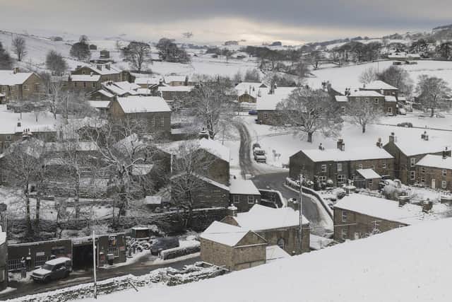 Deep snow over Bainbridge