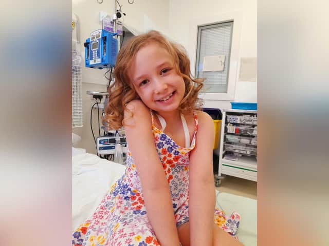 Brave Evie Hodgson has finally had her stem cell transplant.