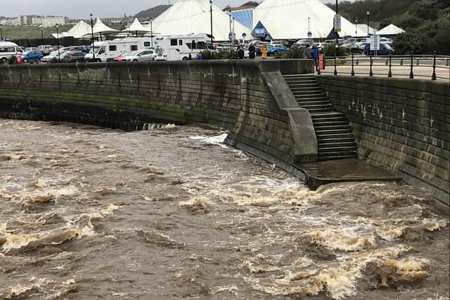 The Sea Cut in torrent conditions in February 2020.