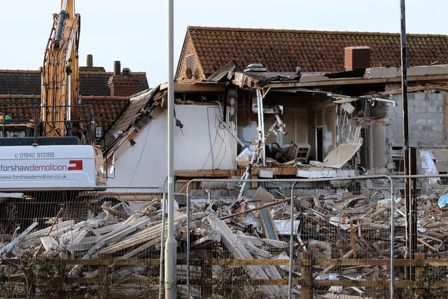 Demolition work is underway at the former Papa's FIsh and Chips restaurant site.