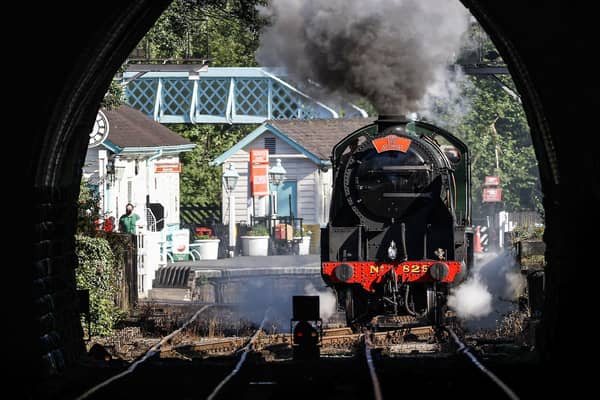 A NYMR steam locomotive heads into the Grosmont tunnel. Photo courtesy of Charlotte Graham.