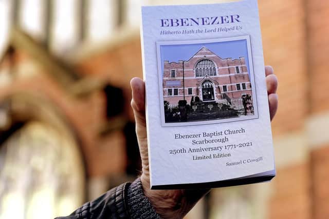 The book titled Ebenezer marks the 250th anniversary of the church.