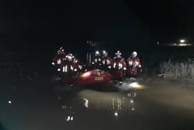 Pictures show Scarborough and Ryedale Mountain Rescue Team joining the Environment Agency, firefighters and council workers to tackle the flooding in Norton. Photos by Scarborough and Ryedale Mountain Rescue Team.
