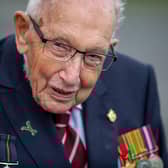 Captain Sir Tom Moore, who has tested positive for coronavirus