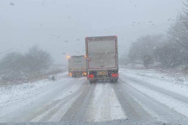 Conditions on the Skelder hill near Whitby this morning.