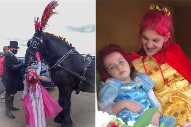 The horse and carriage ride was a wish come true for Jessica.