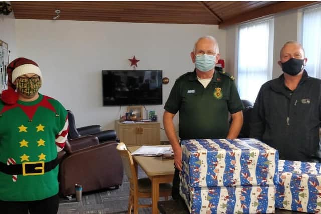 Jamie brought Christmas cheer to the ambulance crew in Bridlington