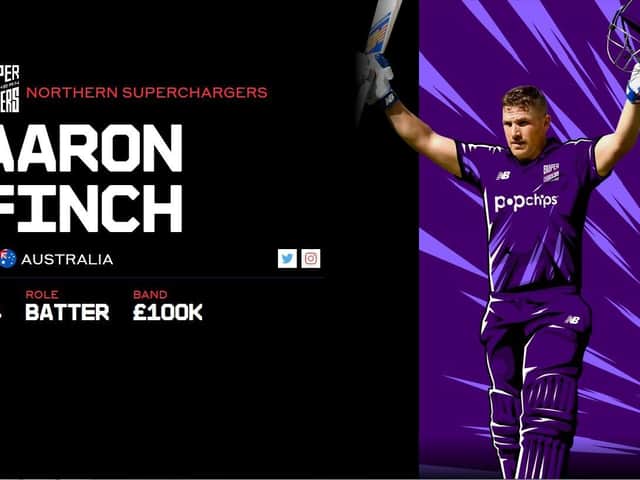Aussie Aaron Finch will captain the Northern Superchargers