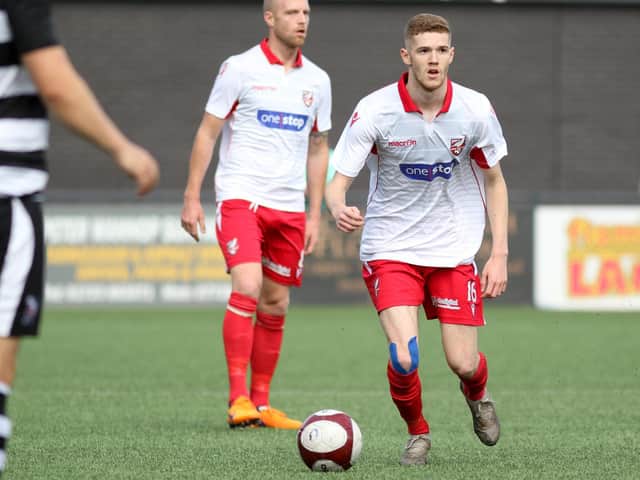 Boro's Kieran Glynn gets on the ball