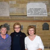 Sally, pictured with Rachel Jenkinson and Pam Jennings at the 2014 service.