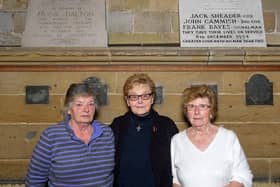 Sally, pictured with Rachel Jenkinson and Pam Jennings at the 2014 service.