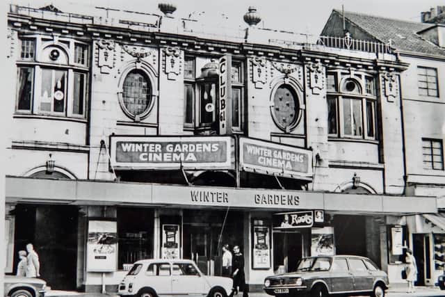 The Winter Gardens Cinema on the Promenade is featured in this excellent postcard.