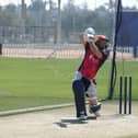 Whitby's Adam Lyth in the nets for Delhi Bulls. Picture: Delhi Bulls