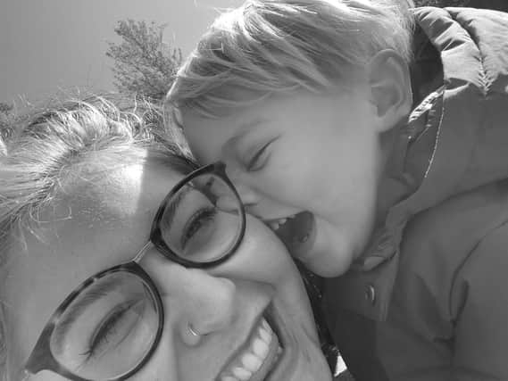 India Headlam and her son Cole.