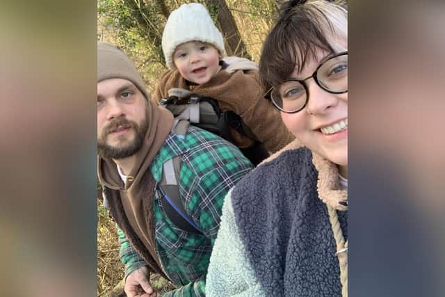 India Headlam with partner Chris Jackson and their son Cole.