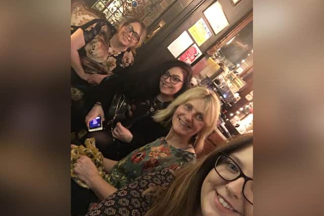 India Headlam (second left) with her sisters Kerri and Evie and mum Roz.
