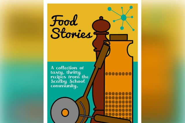 Scalby School recipe book, front cover.