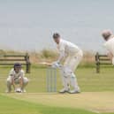 Sewerby's skipper Ian Dennis in batting action.