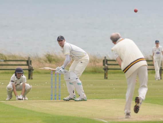 Sewerby's skipper Ian Dennis in batting action.