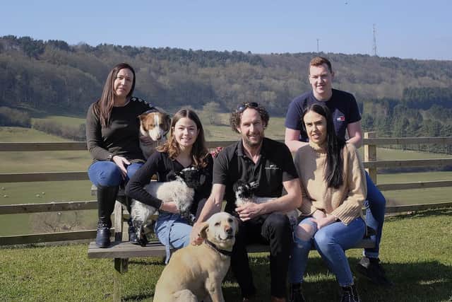 Ashley with his family.