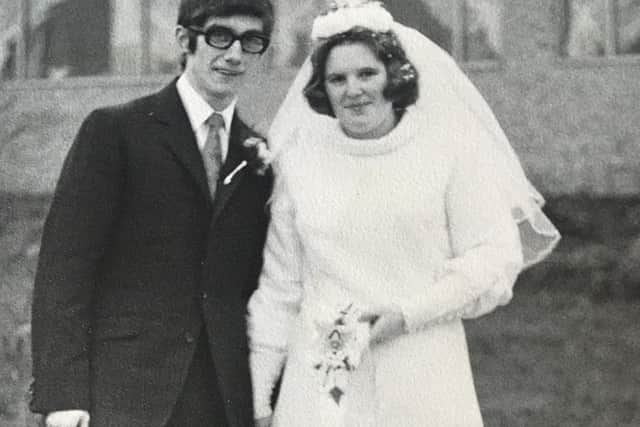 David and Barbara on their wedding day