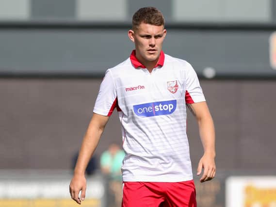 BAILEY’S BACK: Defender Bailey Gooda is delighted to be back at Scarborough Athletic