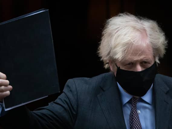 Boris Johnson heads for the Commons. Photo: PA