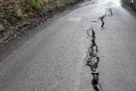 The extent of the damage to Broxa Lane.
