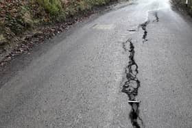 The extent of the damage to Broxa Lane.