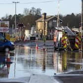 Fire crews pump water from Church Street in Norton during the February flooding. Picture Tony Johnson