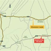 The diversion route map.