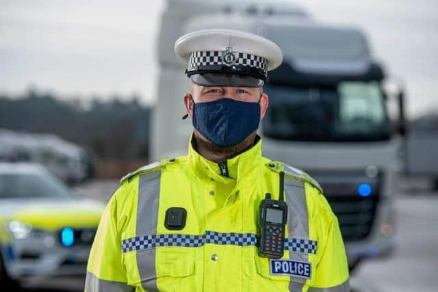 Traffic Constable Mark Patterson, of North Yorkshire Police’s Roads Policing Group.