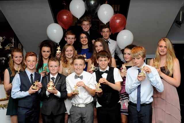 Pictured are some of the trophy winners at Headlands School’s Sports Awards Dinner in 2013. (PA2013HDLD Sports-1098)