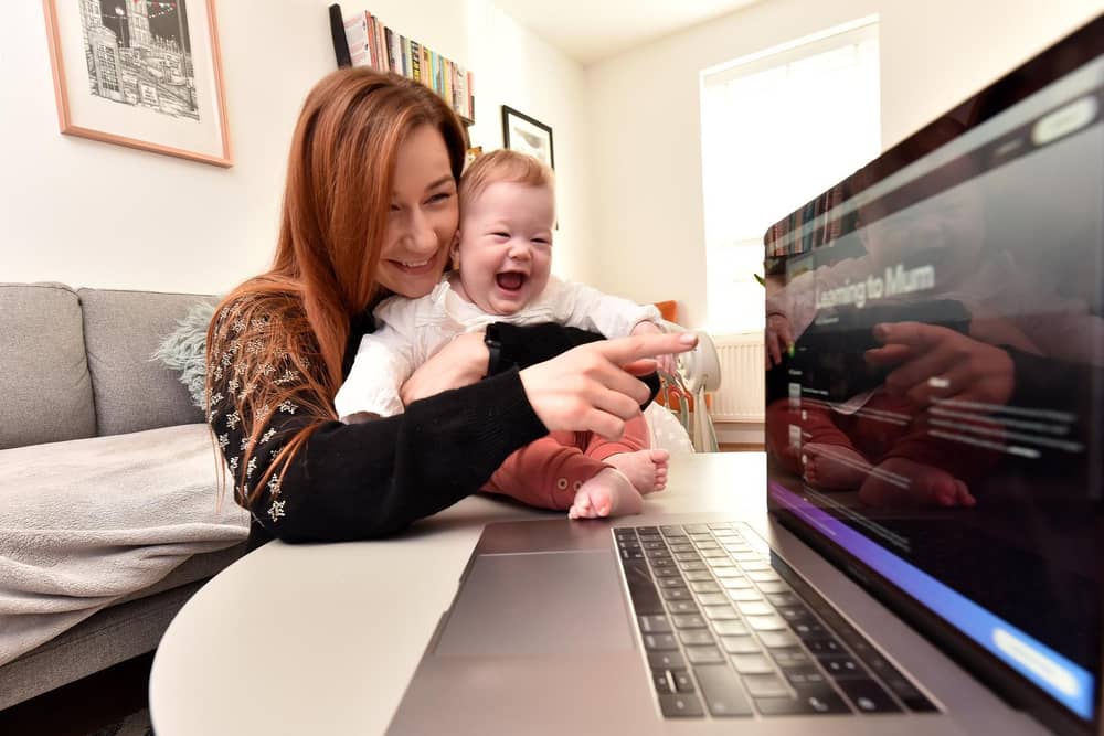 New mum Kelly Beaumont with daughter Ophelia who is six months.