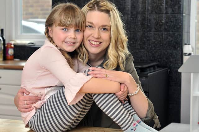 Scarborough News Mother's Day winner, 2018 - daughter Amelia (6) with mum Amber Mansfield.