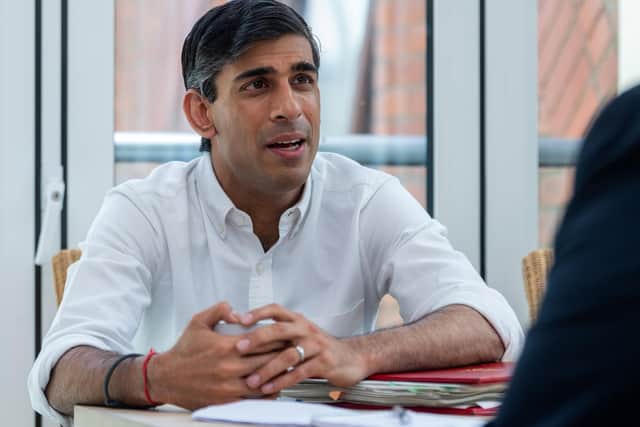 Rishi Sunak pictured in Northallerton last sumer