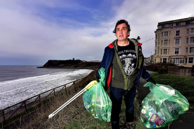 Mr Plant has been clearing litter since his dog was severely injured.