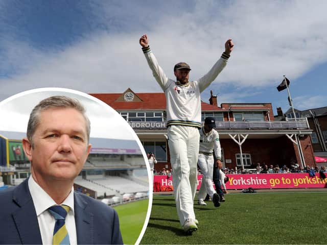 "Scarborough is very much the jewel in the crown for county cricket" insists Yorkshire CEO Mark Arthur (inset)