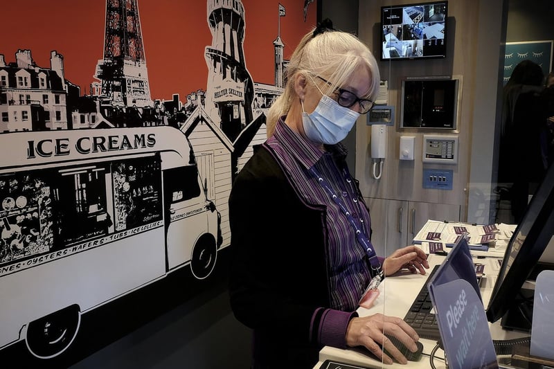 Liz Connelly on reception duty ... have you noticed a piece of Blackpool creeping into Scarborough?