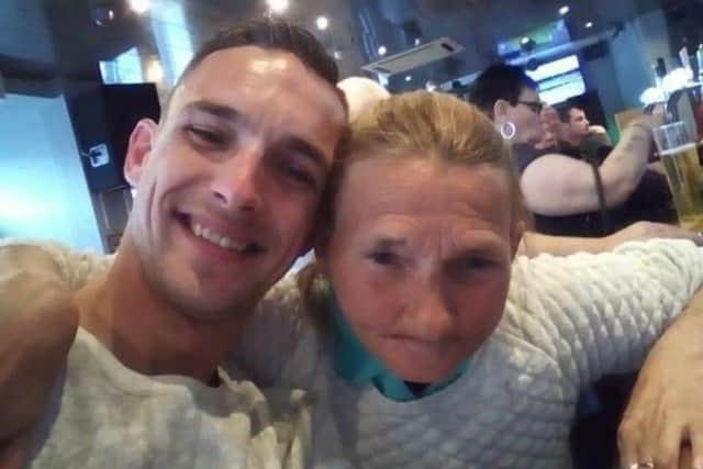 Daniel Galloway is pictured with his mum Vera Hudson.
