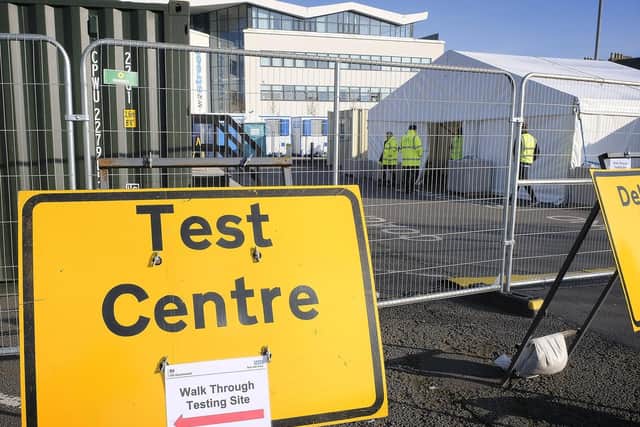 The covid-19 testing centre at William Street Coach Park in Scarborough. Picture: JPIMedia/ Richard Ponter
