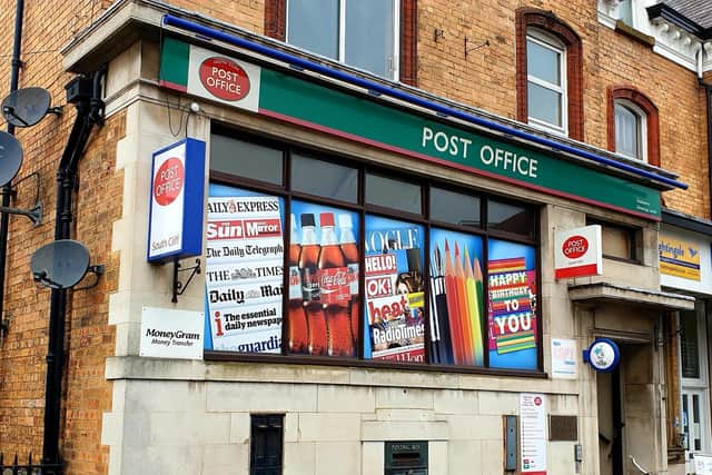 The South Cliff Post Office store was attacked yesterday.