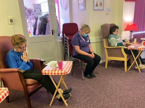 Taking a moment to reflect at Saint Cecilias Day Care