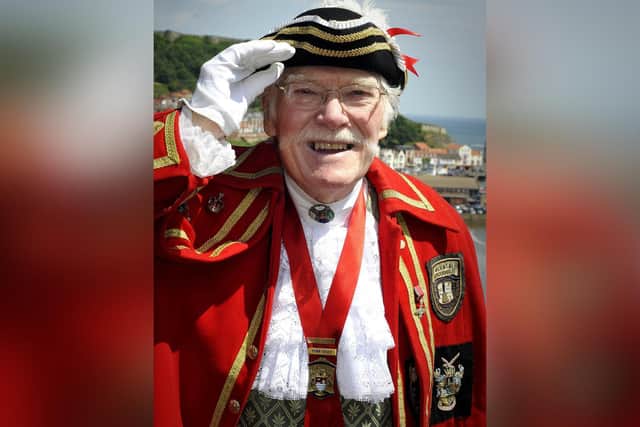 Alan Booth in his town crier finery.