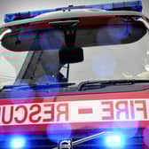 Firefighters rescued the woman yesterday afternoon.