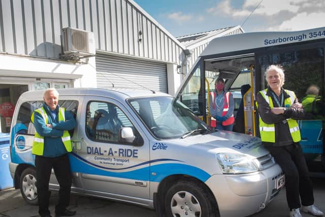 Driver Bob Monghan, Driver Helen Todd, Passenger Assistant Ken Davison