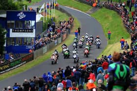 A Gold Cup race at the Oliver's Mount circuit.
