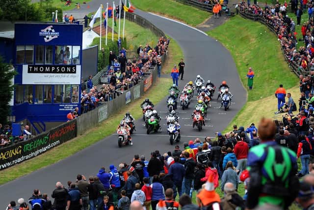 A Gold Cup race at the Oliver's Mount circuit.